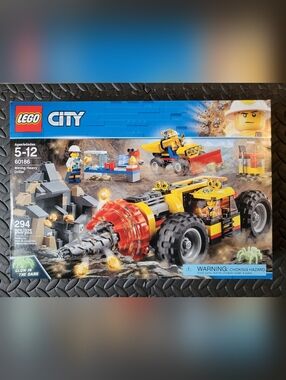 LEGO CITY 60186: Mining Heavy Driller New & Factory Sealed, *Rare & Retired*